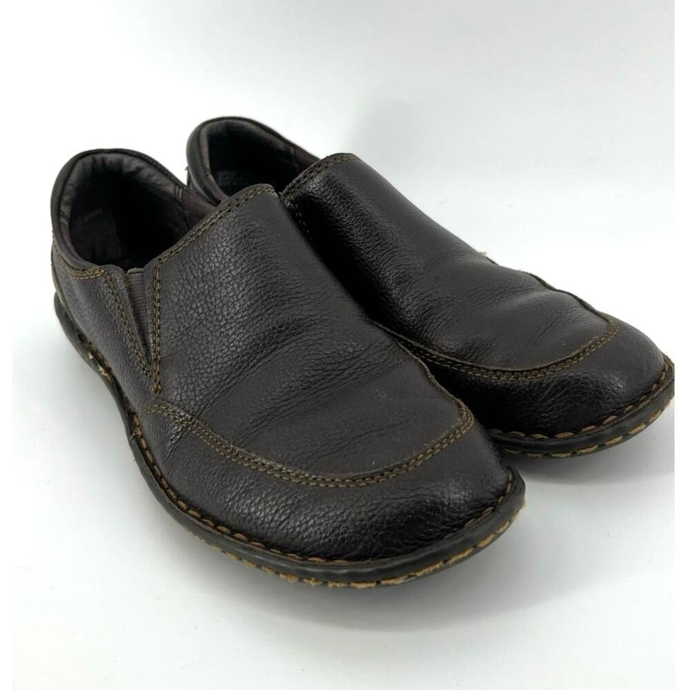 b.o.c. Born Concept | Leather Slip-On Loafers Brown Women's Size 6.5